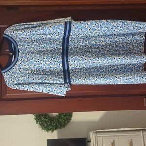 DRAPER JAMES blue floral dress
